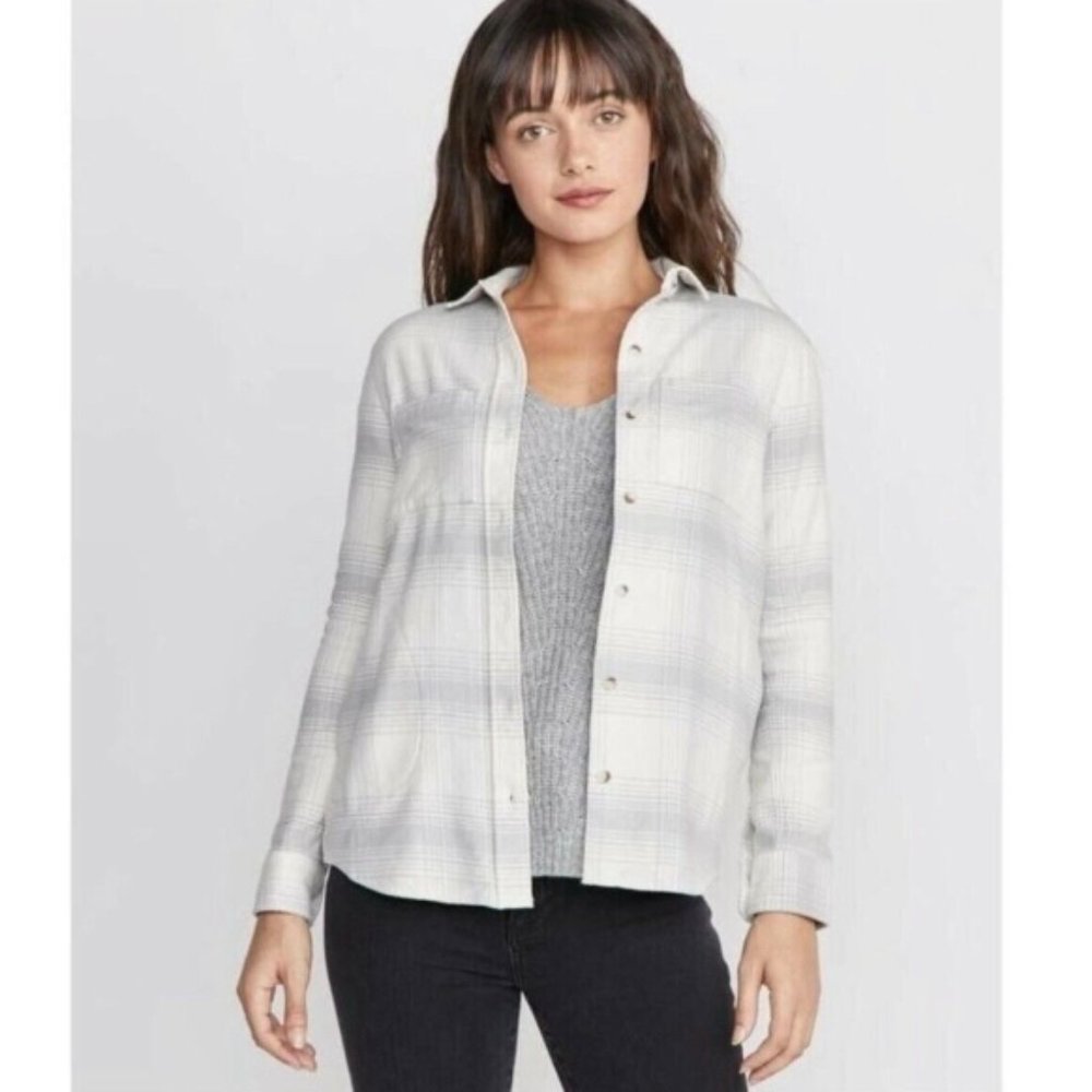 Marine Layer Rose Overshirt Button-Up Flannel Size XS